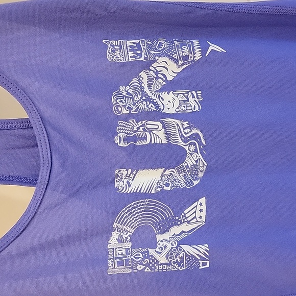 Old Navy Active RUN Purple Racerback Tank - Picture 3 of 5